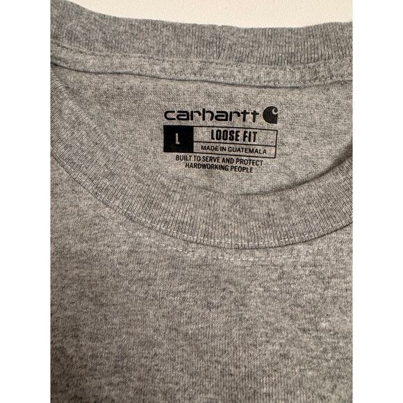 NWOT Men's Carhartt Loose Fit T-Shirt Pocket Gray Size L - Picture 4 of 5
